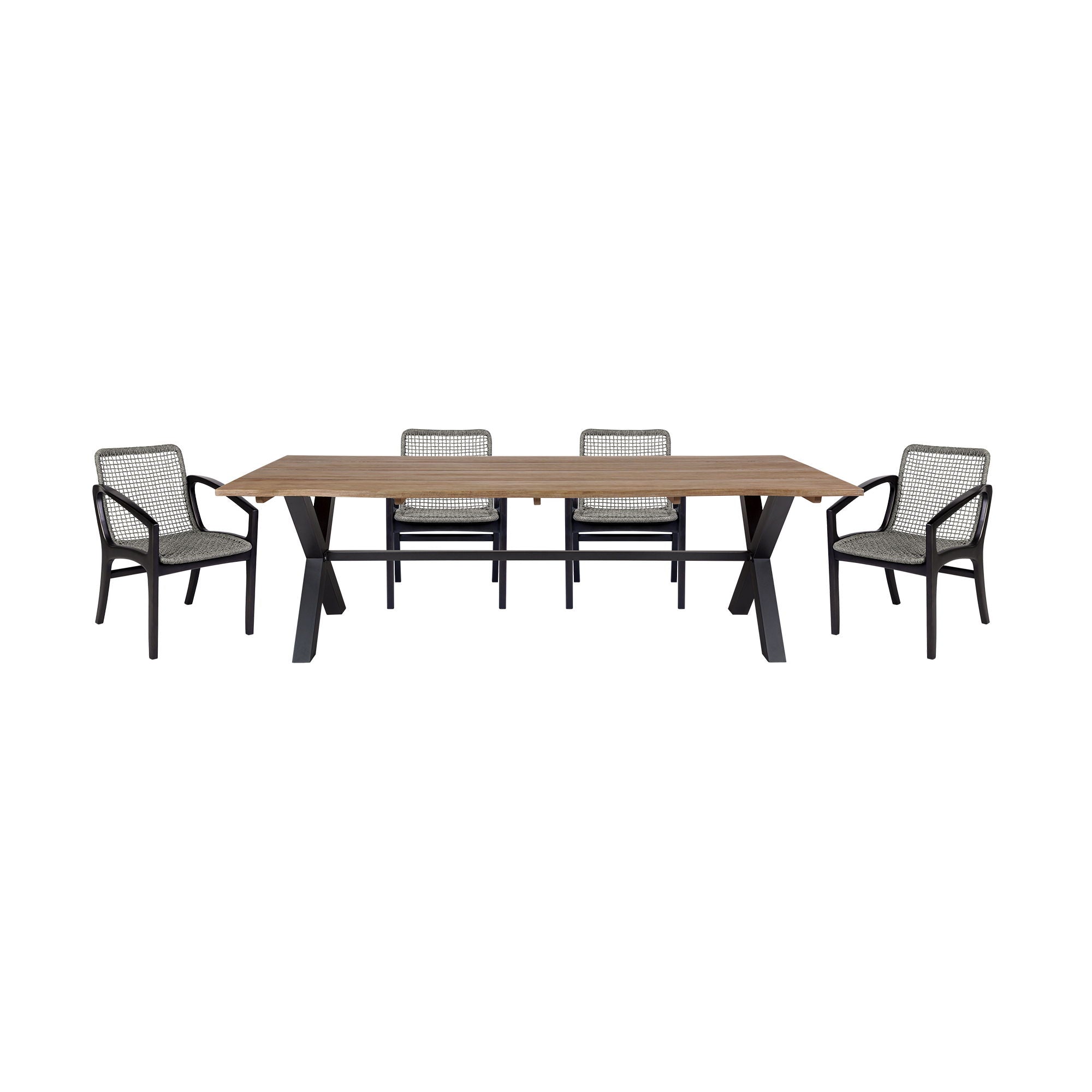 Glendora Beckham - Outdoor Patio Live Edge Dining Set - Premium 5 Piece Outdoor Sets from Armen Living - Just $4635! Shop now at brett interiors