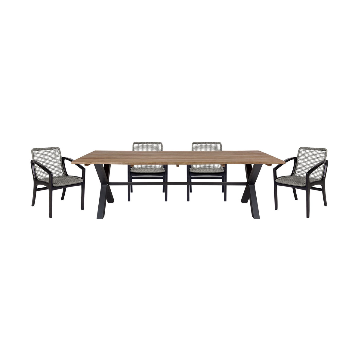 Glendora Beckham - Outdoor Patio Live Edge Dining Set - Premium 5 Piece Outdoor Sets from Armen Living - Just $4635! Shop now at brett interiors
