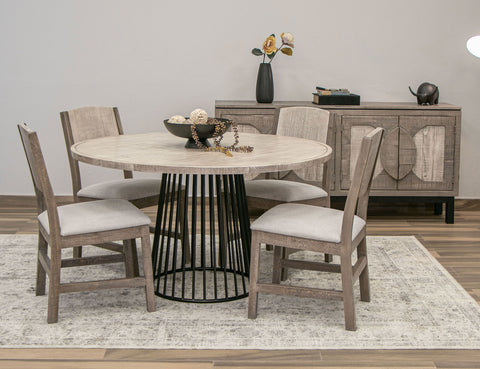Cosala - Chair - Off White / Gray - Premium Side Chairs from International Furniture Direct - Just $247.50! Shop now at brett interiors