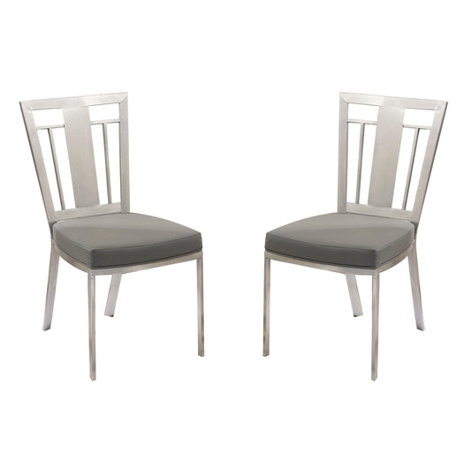 Cleo - Contemporary Dining Chair (Set of 2) - Gray - Premium Chair Sets from Armen Living - Just $715! Shop now at brett interiors
