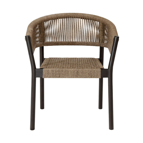 Doris - Outdoor Patio Dining Chair (Set of 2) - Dark Eucalyptus / Truffle - Premium Chair Sets from Armen Living - Just $900! Shop now at brett interiors