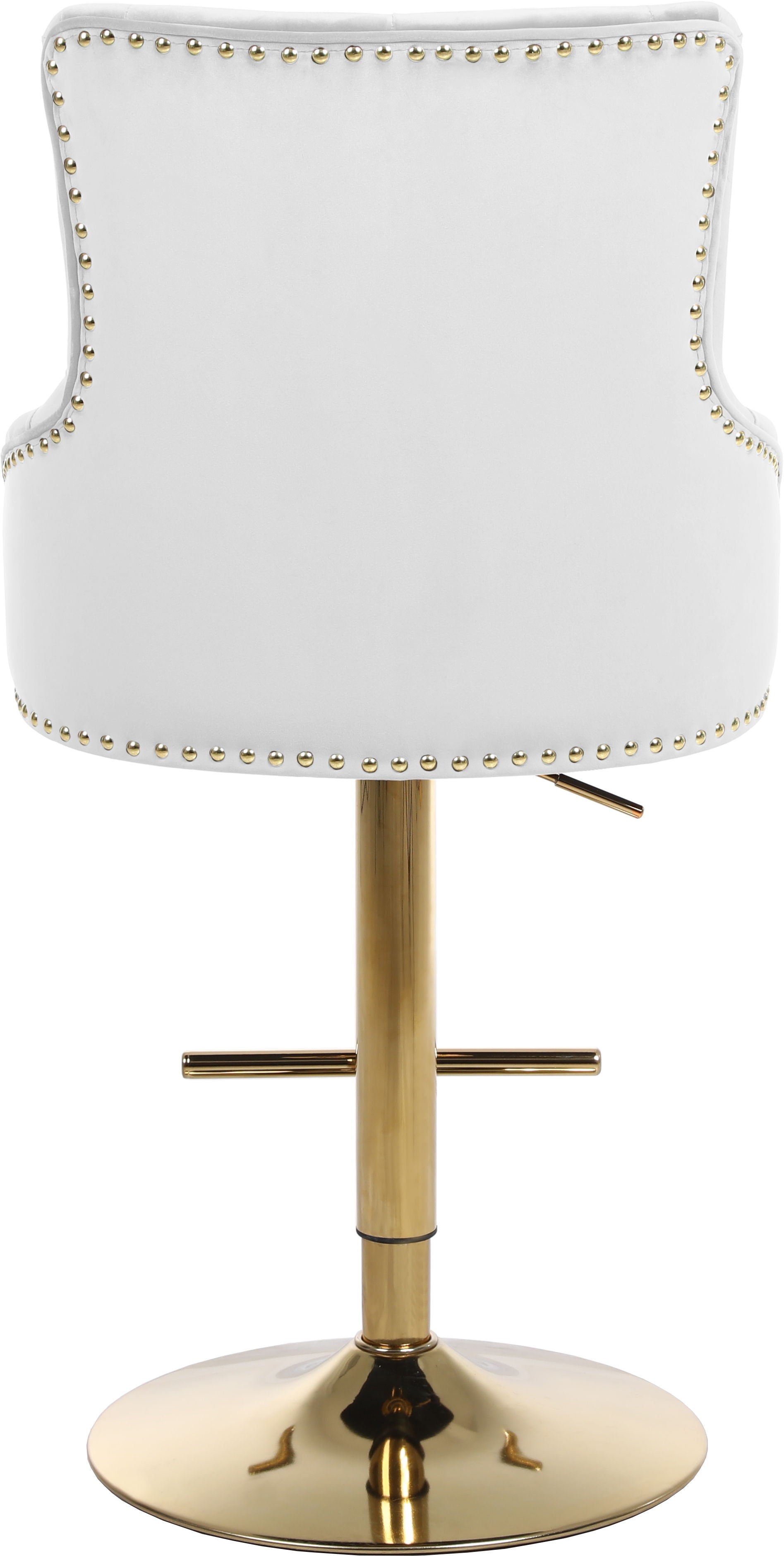 Claude - Adjustable Stool with Gold Base - Premium Adjustable Height from Meridian Furniture - Just $412.50! Shop now at brett interiors