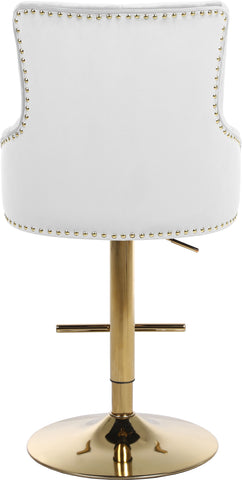 Claude - Adjustable Stool with Gold Base - Premium Adjustable Height from Meridian Furniture - Just $412.50! Shop now at brett interiors