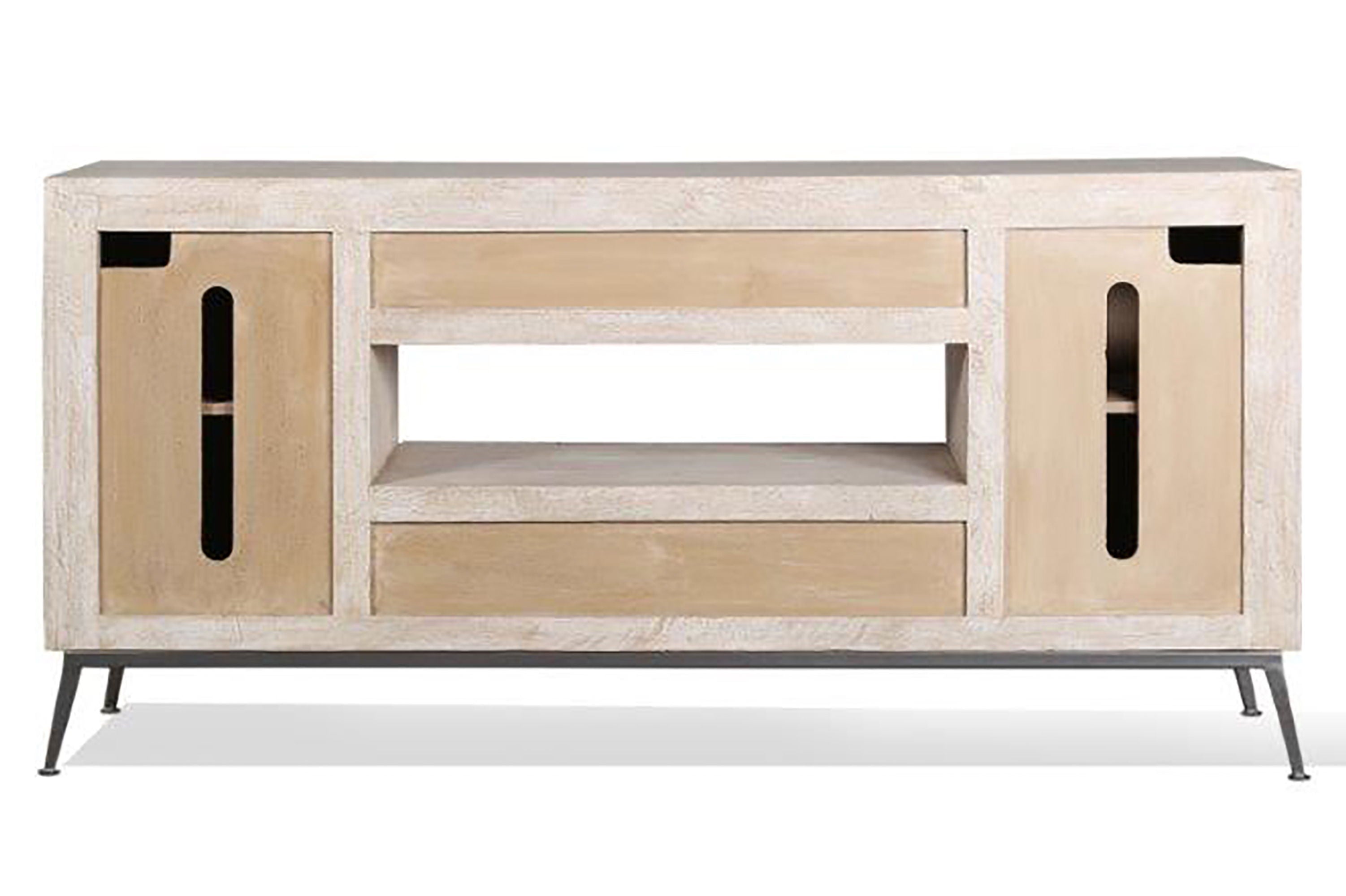 Crossings Monaco - TV Console - Weathered Blanc - Premium TV Stands from Parker House - Just $1212.50! Shop now at brett interiors