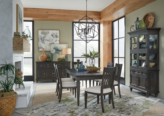 Calistoga - Dining Side Chair With Upholstered Seat (Set of 2) - Weathered Charcoal - Premium Chair Sets from Magnussen Furniture - Just $485! Shop now at brett interiors