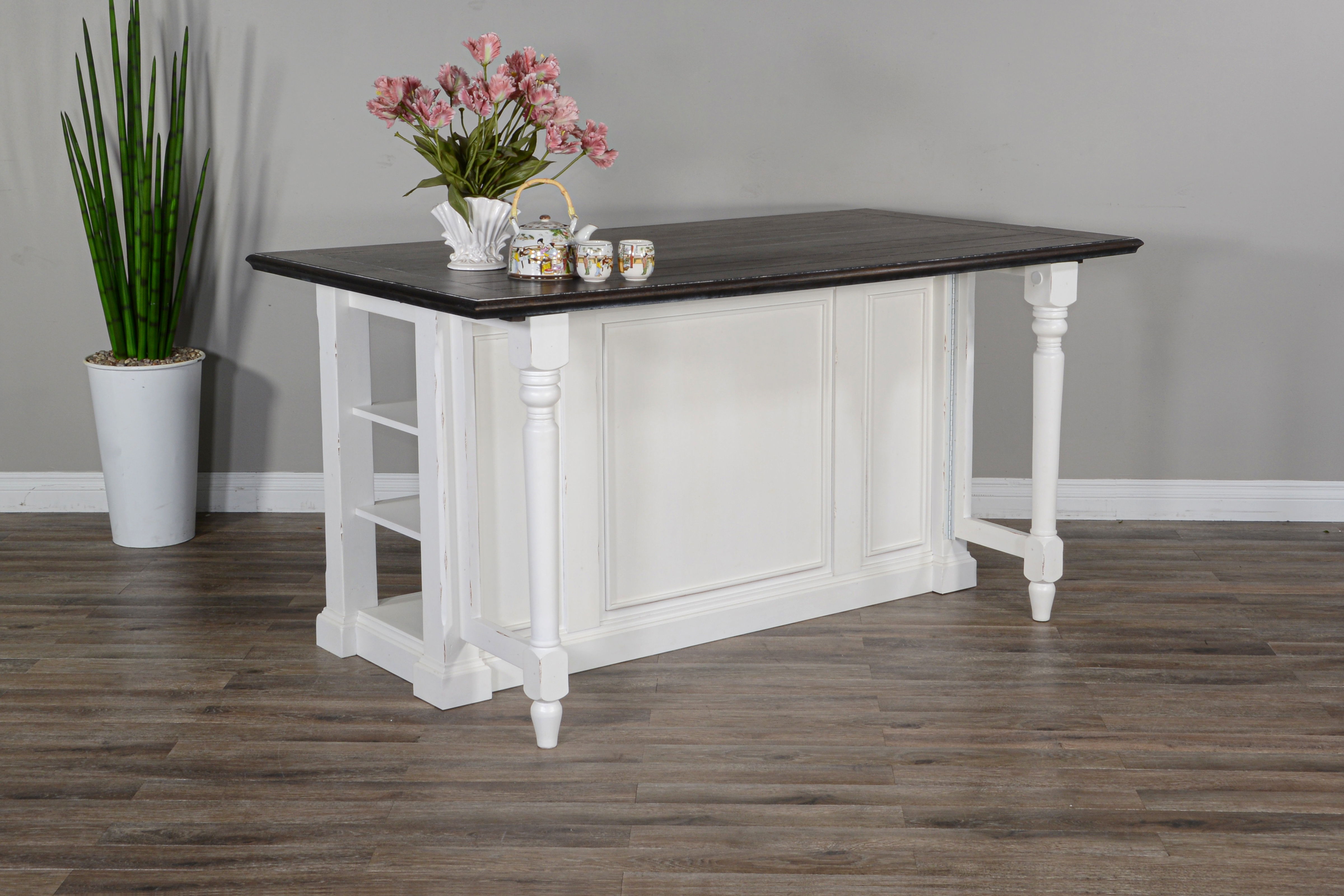 Carriage House - Kitchen Island - White / Dark Brown - Premium Islands & Carts from Sunny Designs - Just $1561! Shop now at brett interiors