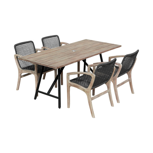 Frinton And Brighton - Outdoor Patio Dining Set - Premium 5 Piece Outdoor Sets from Armen Living - Just $3822.50! Shop now at brett interiors