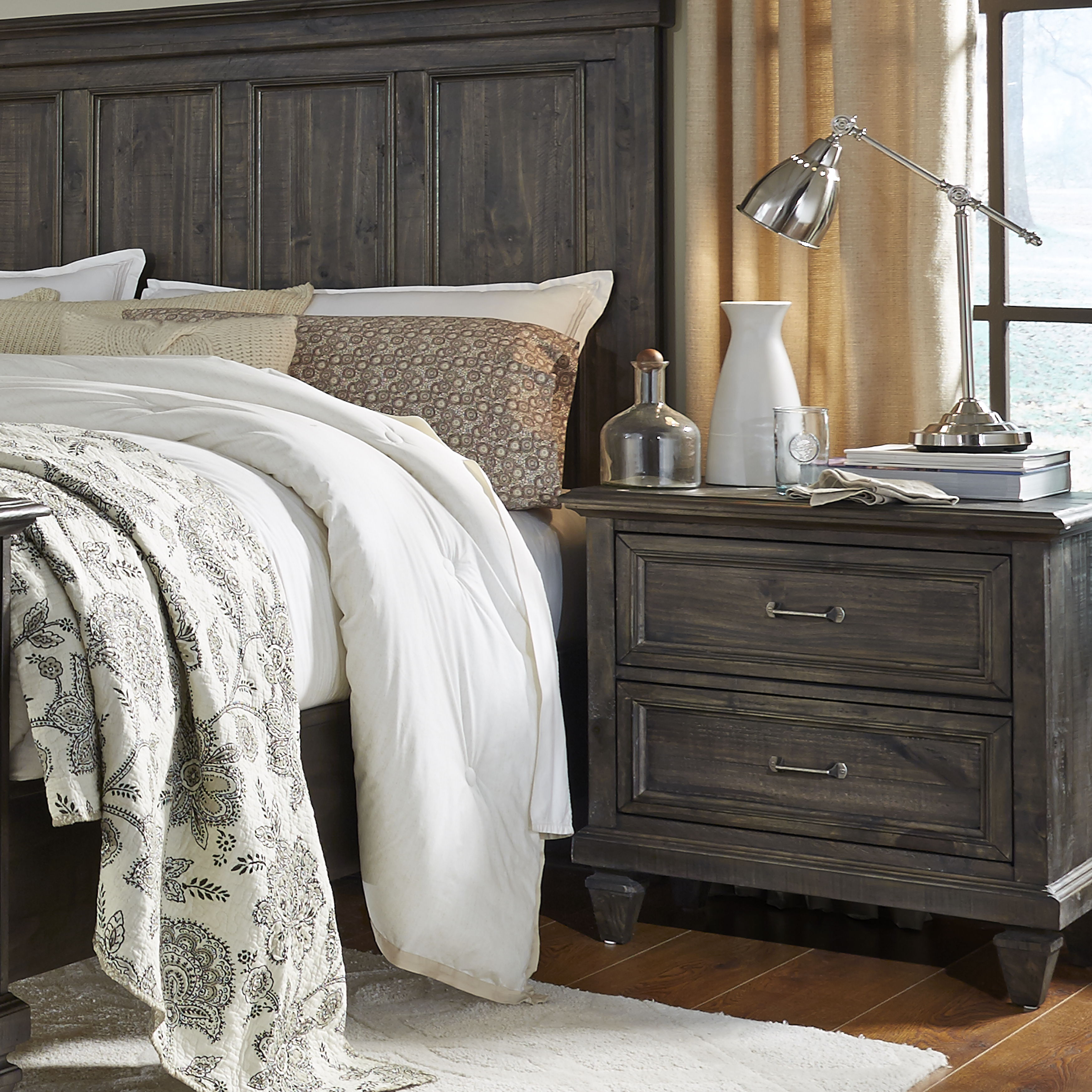 Calistoga - Nightstand In Weathered Charcoal - Weathered Charcoal - Premium Accent Nightstands from Magnussen Furniture - Just $659! Shop now at brett interiors