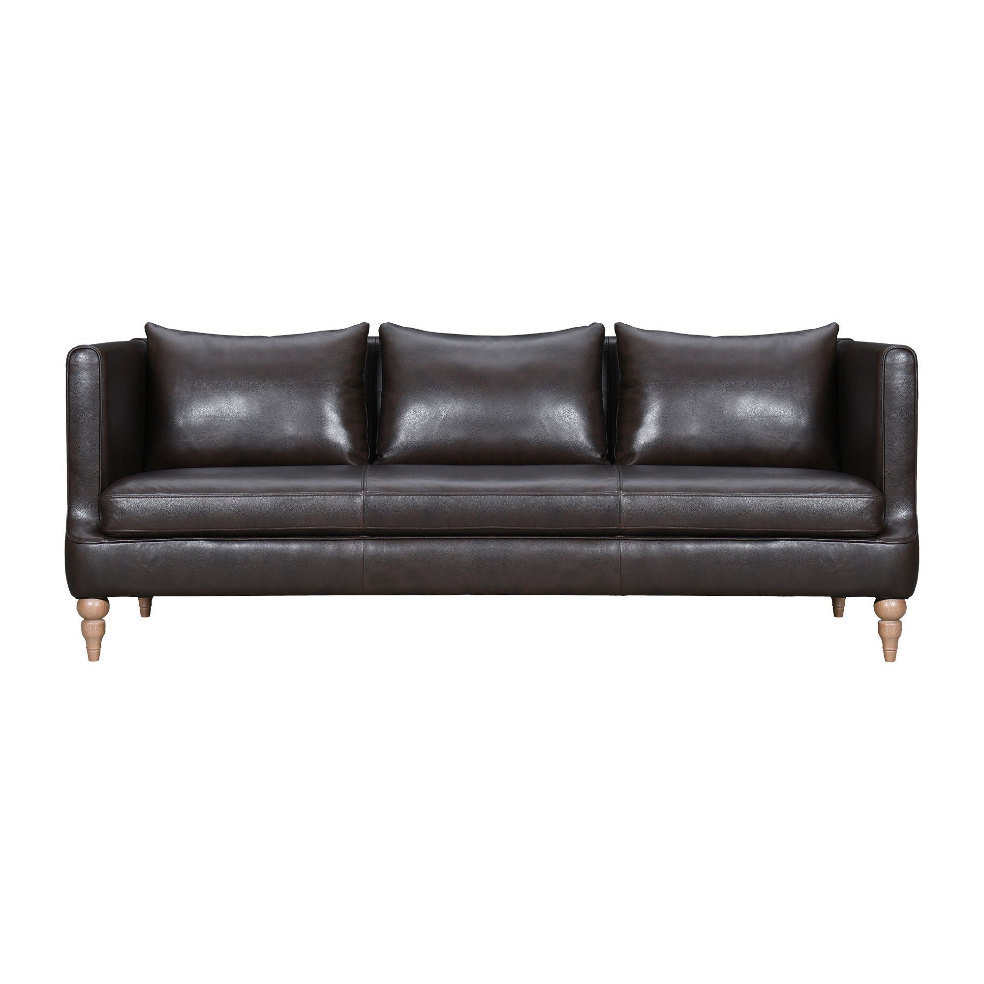 Vincenza - 85" Leather Sofa - Premium Stationary Sofas from Armen Living - Just $3940! Shop now at brett interiors