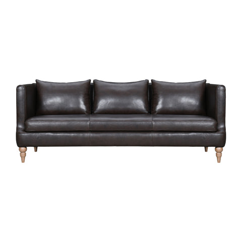 Vincenza - 85" Leather Sofa - Premium Stationary Sofas from Armen Living - Just $3940! Shop now at brett interiors