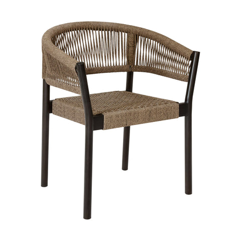 Doris - Outdoor Patio Dining Chair (Set of 2) - Dark Eucalyptus / Truffle - Premium Chair Sets from Armen Living - Just $900! Shop now at brett interiors