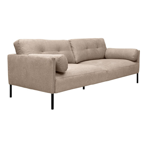 Michalina - 84" Fabric Sofa With Black Metal Legs - Premium Stationary Sofas from Armen Living - Just $1932.50! Shop now at brett interiors