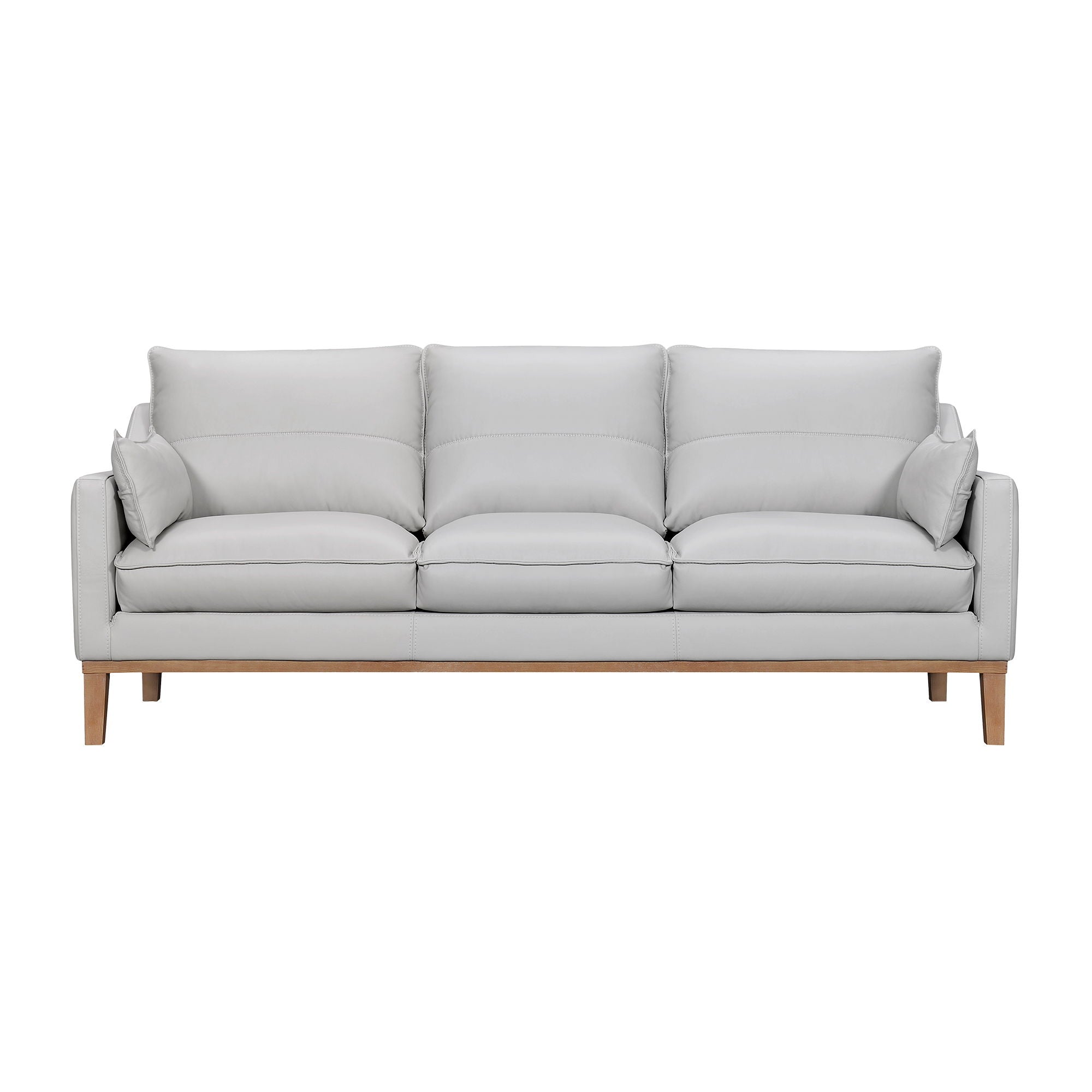Pompeii - 87" Leather Sofa - Premium Stationary Sofas from Armen Living - Just $4347.50! Shop now at brett interiors