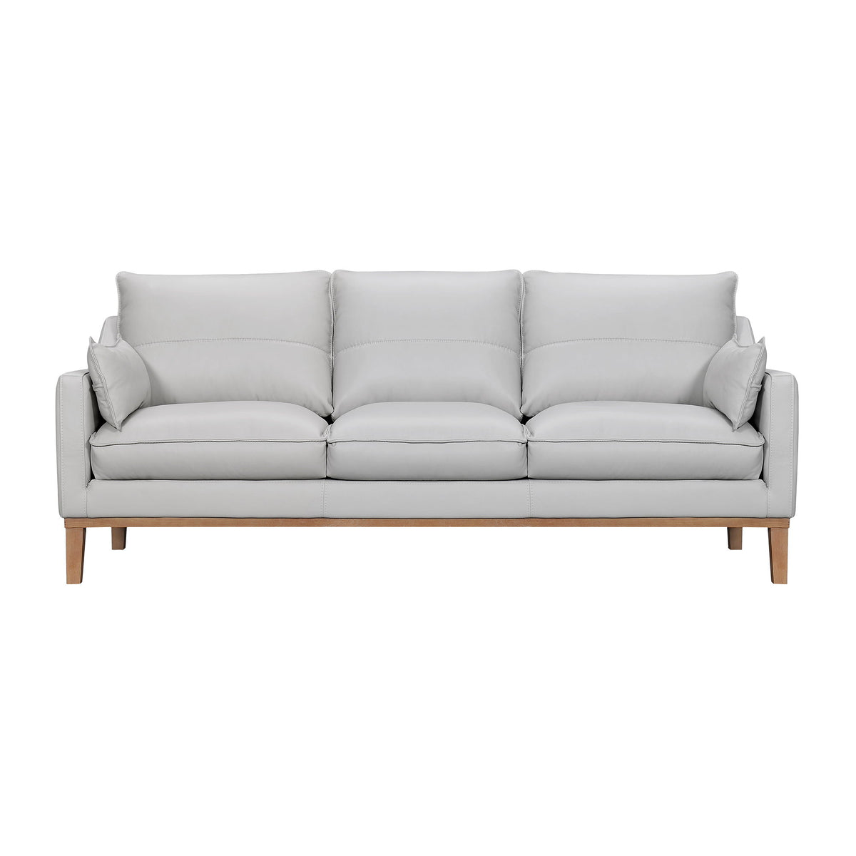 Pompeii - 87" Leather Sofa - Premium Stationary Sofas from Armen Living - Just $4347.50! Shop now at brett interiors