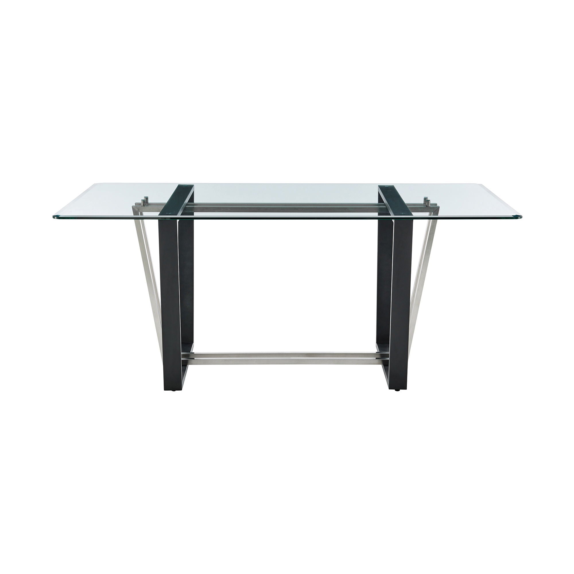 Kai Anastasia - Rectangular Glass Dining Table Set - Brushed Base - Premium 5 Piece Dining Room Sets from Armen Living - Just $3065! Shop now at brett interiors