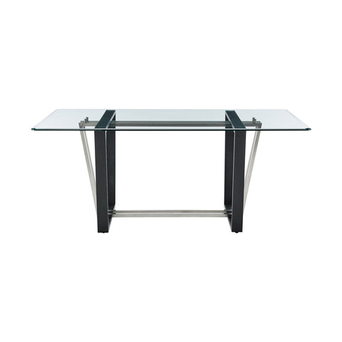 Kai Anastasia - Rectangular Glass Dining Table Set - Brushed Base - Premium 5 Piece Dining Room Sets from Armen Living - Just $3065! Shop now at brett interiors