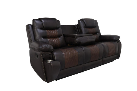 Nikko - Sofa With Power Footrest - Brown - Premium Reclining Sofas from New Classic - Just $1222.50! Shop now at brett interiors