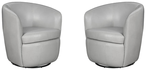 Barolo - 100% Italian Leather Swivel Club Chair (Set of 2) - Premium Chair Sets from Parker Living - Just $1095! Shop now at brett interiors