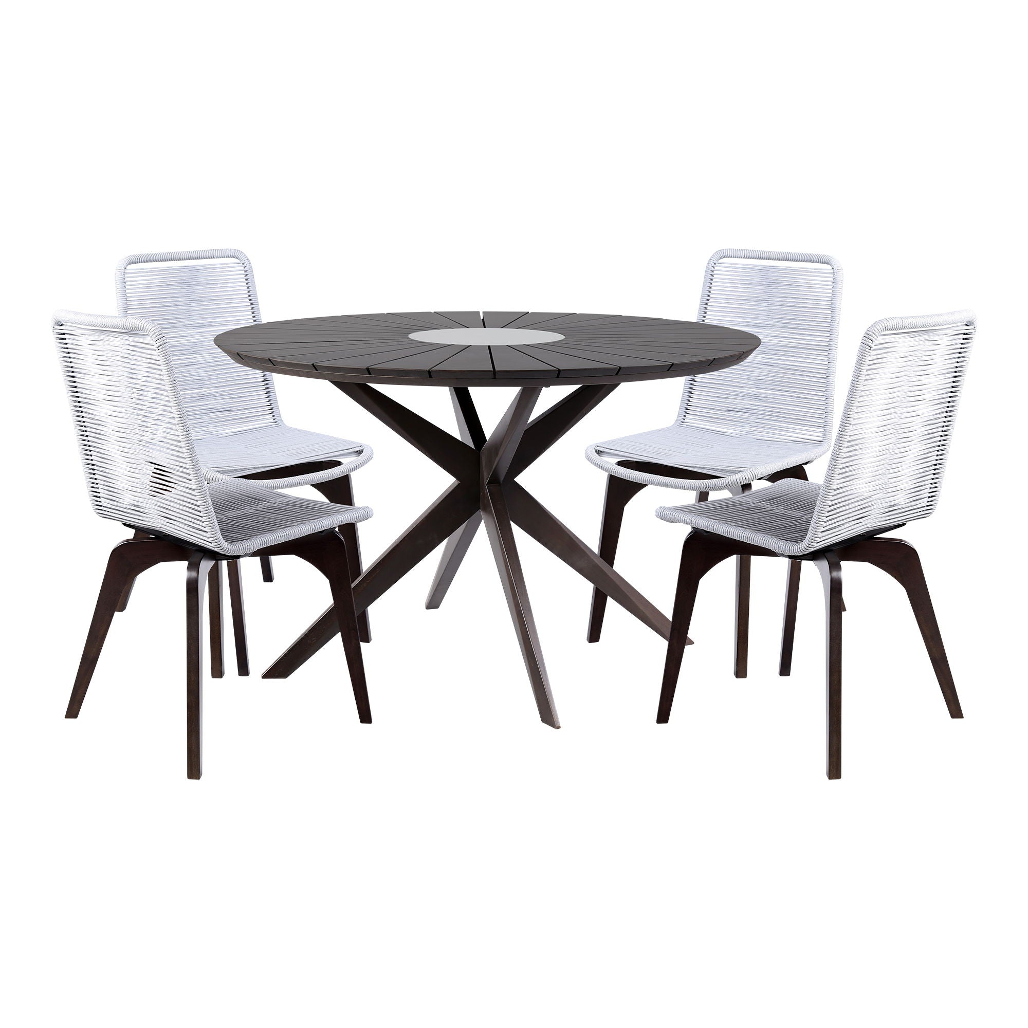 Oasis And Island - Outdoor Dining Set - Premium 5 Piece Outdoor Sets from Armen Living - Just $2480! Shop now at brett interiors