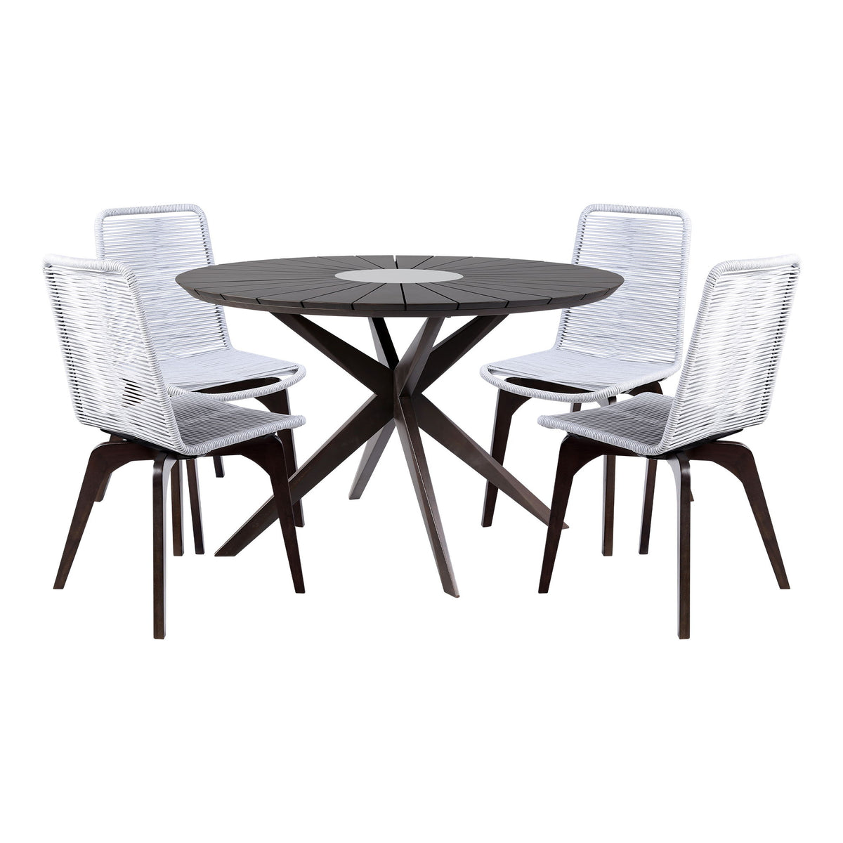 Oasis And Island - Outdoor Dining Set - Premium 5 Piece Outdoor Sets from Armen Living - Just $2480! Shop now at brett interiors