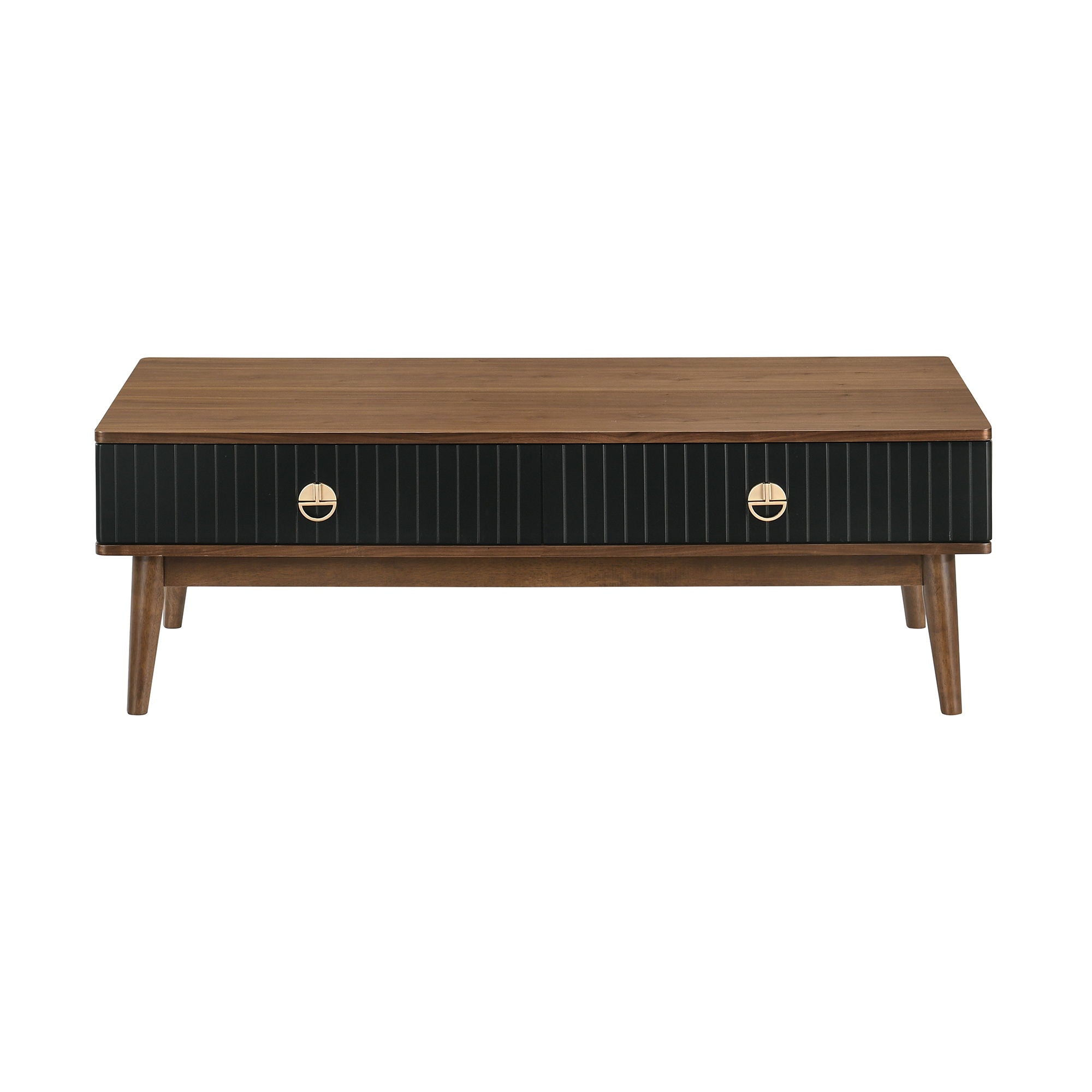 Amigo - Veneer Coffee Table - Black / Walnut - Premium Coffee Tables from Armen Living - Just $590! Shop now at brett interiors