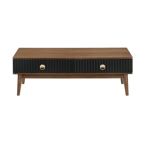 Amigo - Veneer Coffee Table - Black / Walnut - Premium Coffee Tables from Armen Living - Just $590! Shop now at brett interiors