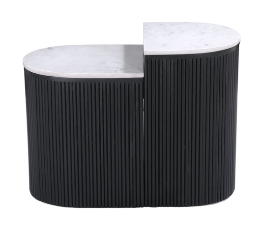 Ormara - Side Table Set - White / Black - Premium Table Sets from Zuo Modern - Just $1325! Shop now at brett interiors