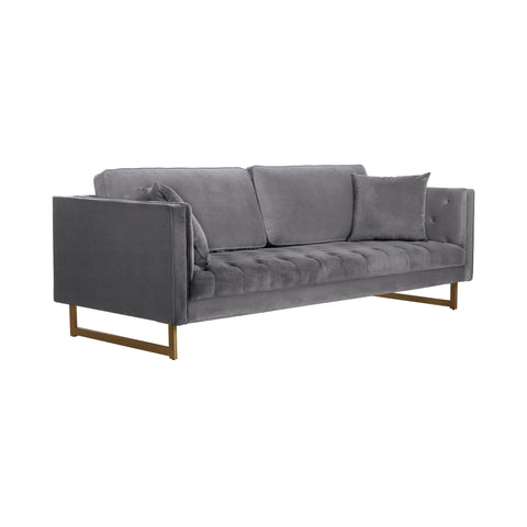 Lenox - Modern Sofa With Brass Legs - Premium Stationary Sofas from Armen Living - Just $2185! Shop now at brett interiors