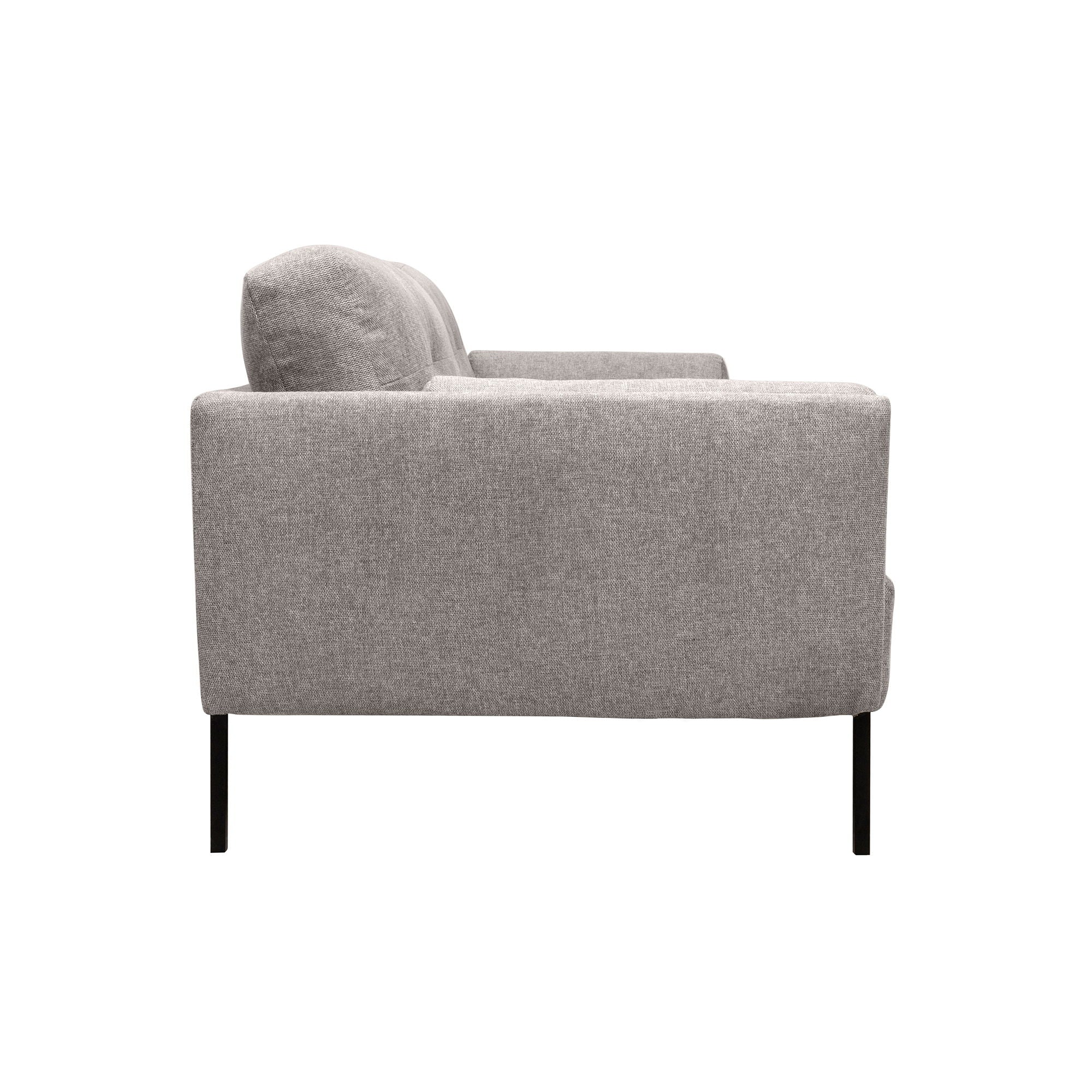Michalina - 84" Fabric Sofa With Black Metal Legs - Premium Stationary Sofas from Armen Living - Just $1932.50! Shop now at brett interiors