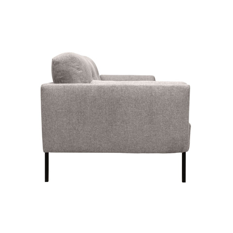 Michalina - 84" Fabric Sofa With Black Metal Legs - Premium Stationary Sofas from Armen Living - Just $1932.50! Shop now at brett interiors