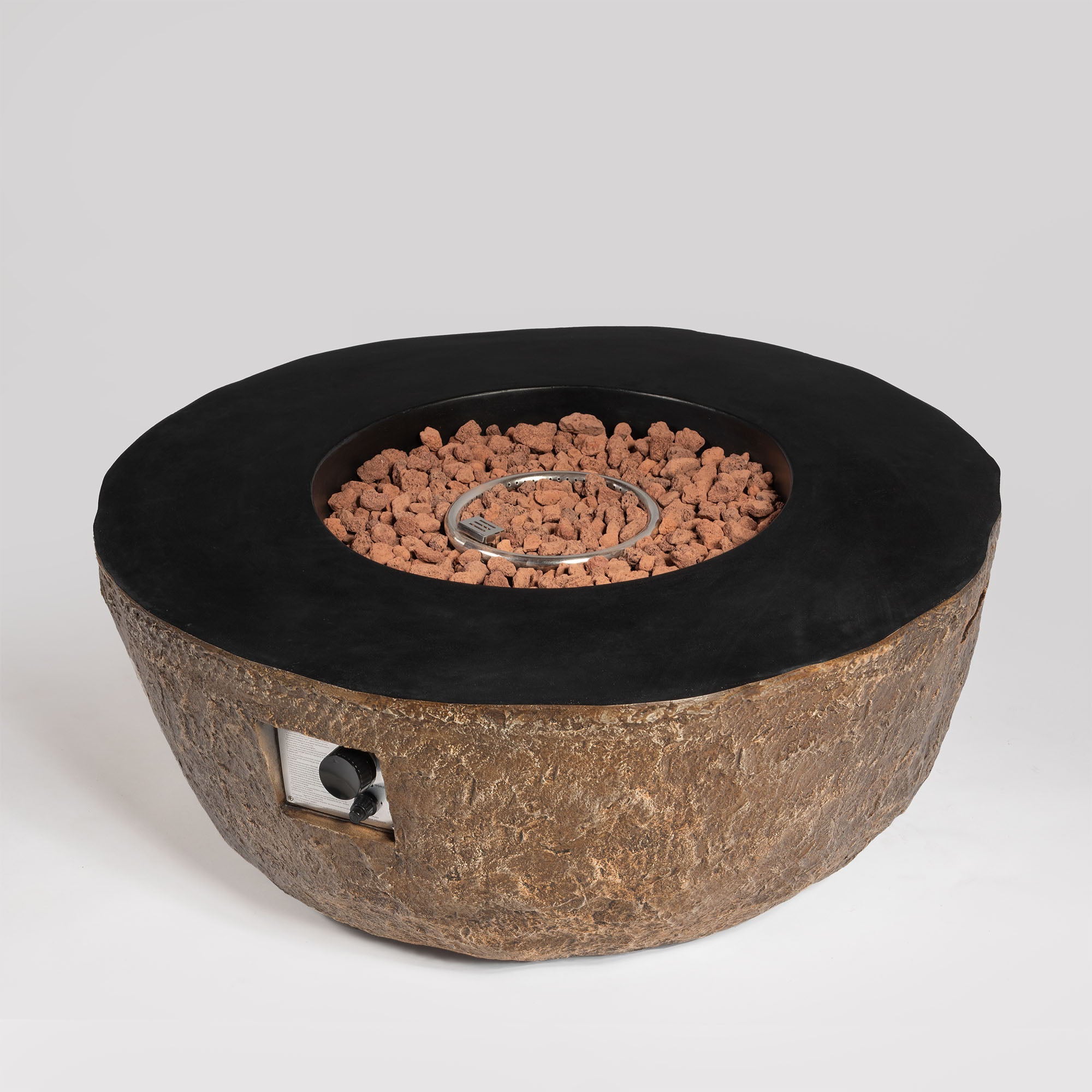 Concrete Gas Fire Pit Bowl - Brown - Premium Fire Pits from AS Outdoor Heating - Just $727! Shop now at brett interiors