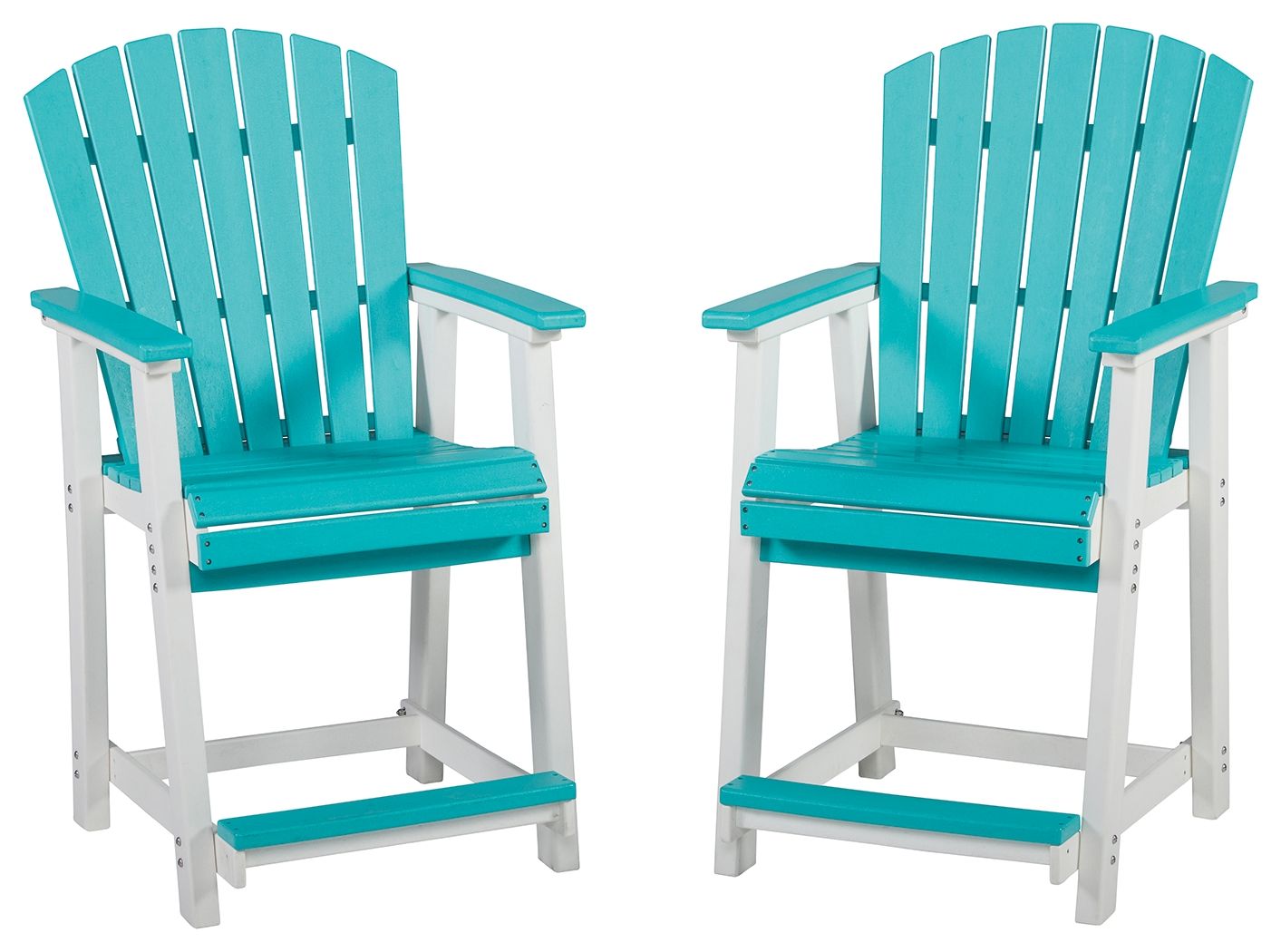 Eisely - Turquoise / White - Barstool (Set of 2) - Premium Stool Sets from Ashley Furniture - Just $1322.48! Shop now at brett interiors