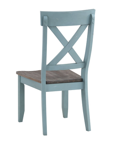 Bar Harbor - Crossed Back Upholstered Seat Dining Side Chairs (Set of 2) - Premium Chair Sets from Coast2Coast Home - Just $1485! Shop now at brett interiors