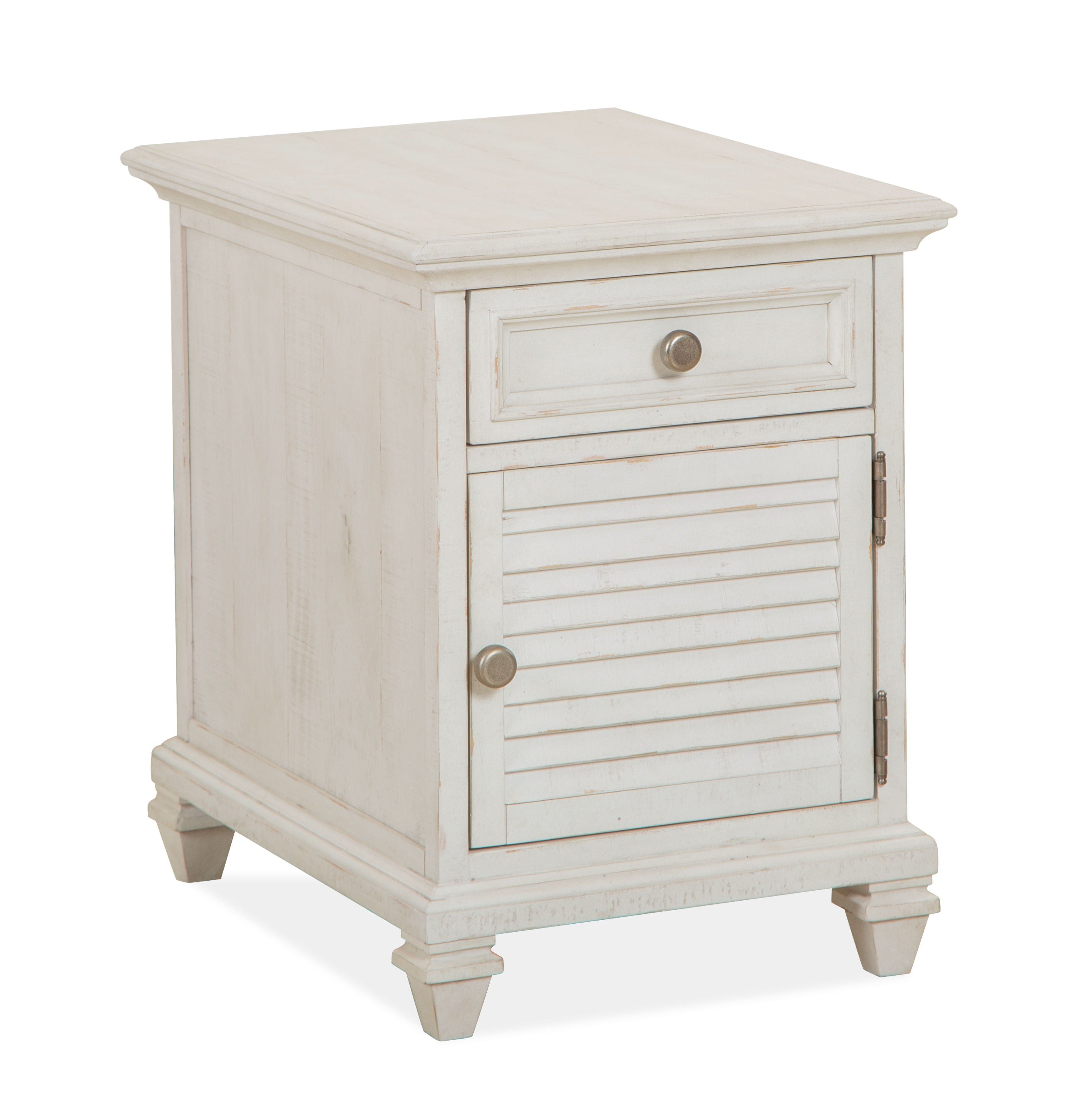 Newport - Chairside End Table - Alabaster - Premium Chair Side Tables from Magnussen Furniture - Just $505! Shop now at brett interiors