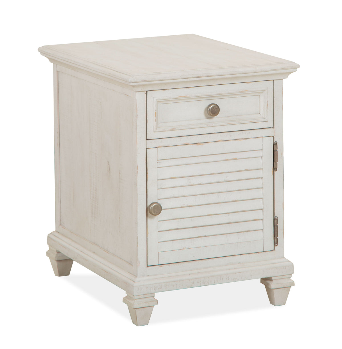 Newport - Chairside End Table - Alabaster - Premium Chair Side Tables from Magnussen Furniture - Just $505! Shop now at brett interiors
