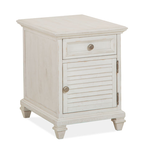 Newport - Chairside End Table - Alabaster - Premium Chair Side Tables from Magnussen Furniture - Just $505! Shop now at brett interiors