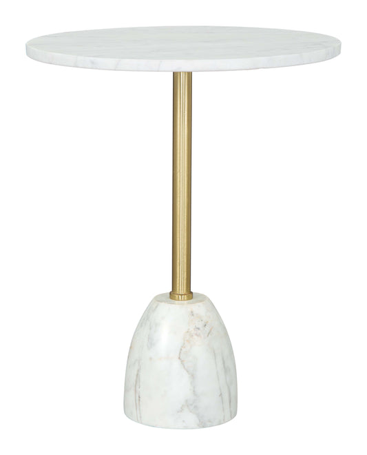 Cynthia - Side Table - White / Gold - Premium Chair Side Tables from Zuo Modern - Just $525! Shop now at brett interiors