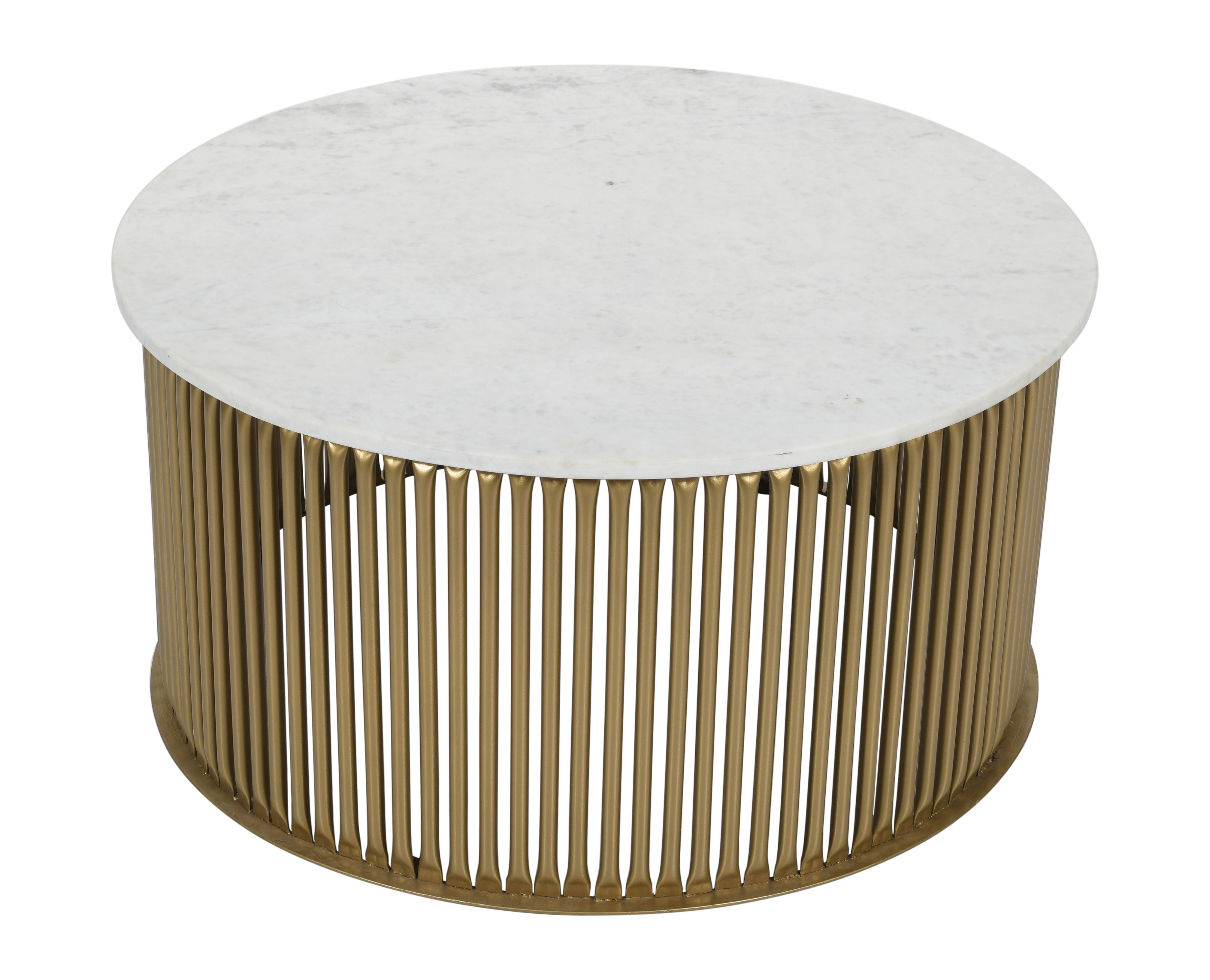 Bella - Cocktail Table - White / Goldtone - Premium Cocktail Tables from Coast2Coast Home - Just $1650! Shop now at brett interiors