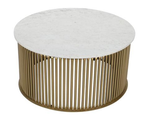Bella - Cocktail Table - White / Goldtone - Premium Cocktail Tables from Coast2Coast Home - Just $1650! Shop now at brett interiors