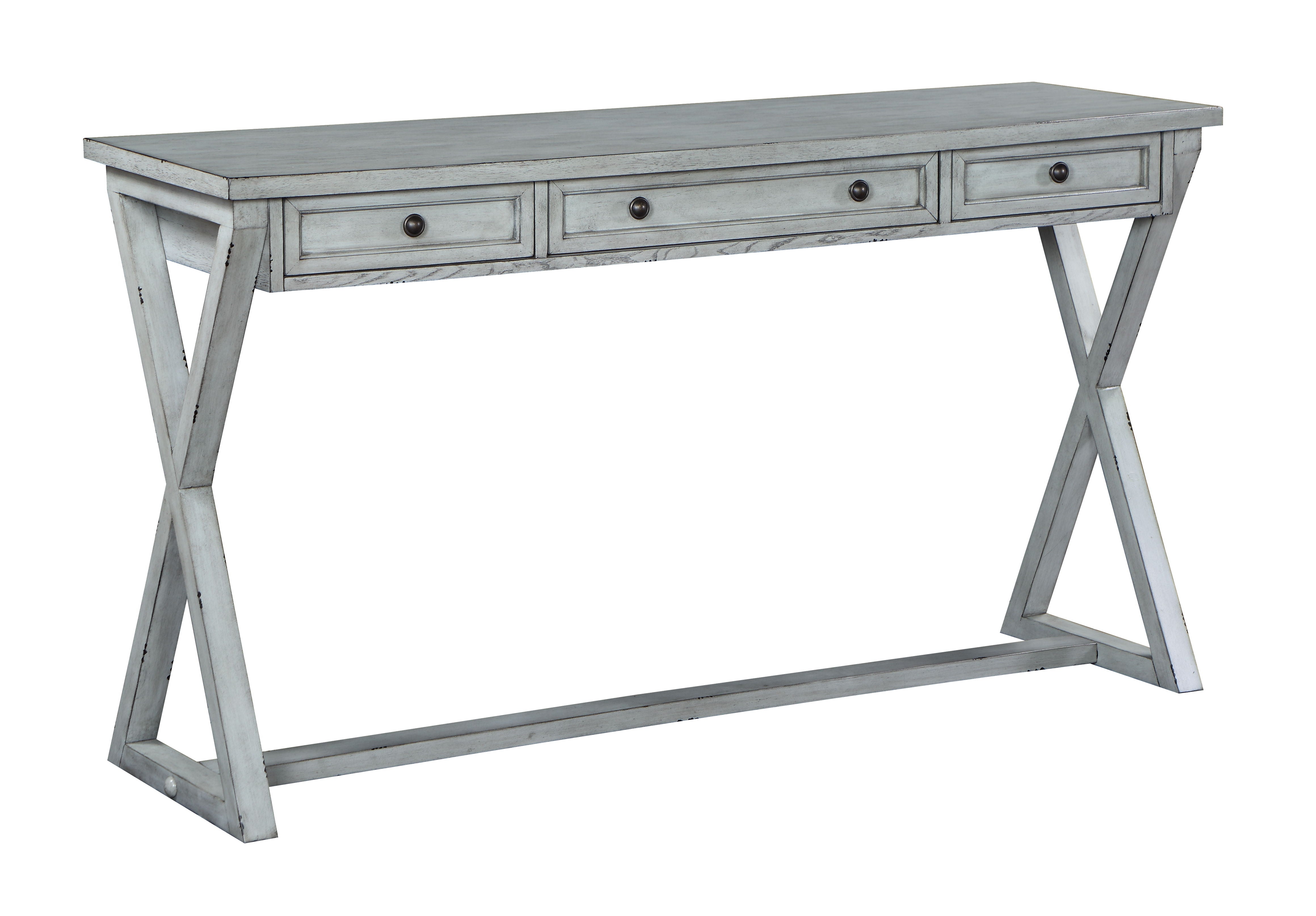 Keats - Three Drawer Console - Stephanie Soft Gray - Premium Console Tables from Coast2Coast Home - Just $2310! Shop now at brett interiors