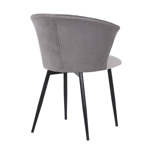 Lulu - Contemporary Dining Chair - Black Powder / Gray - Premium Side Chairs from Armen Living - Just $217.50! Shop now at brett interiors