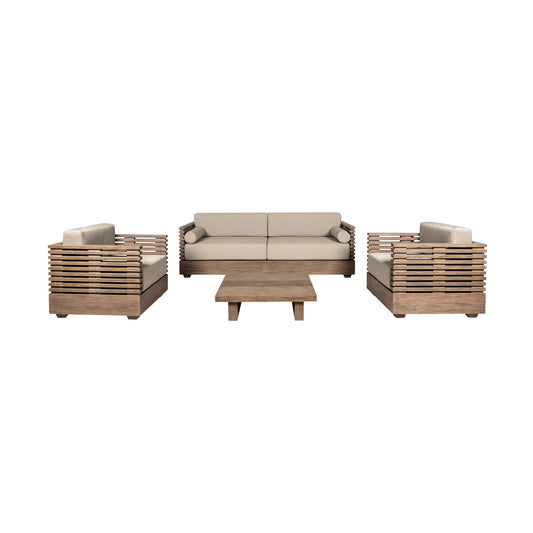 Vivid - Outdoor Patio 4 Piece Conversation Set - Premium 4 Piece Outdoor Sets from Armen Living - Just $7440! Shop now at brett interiors