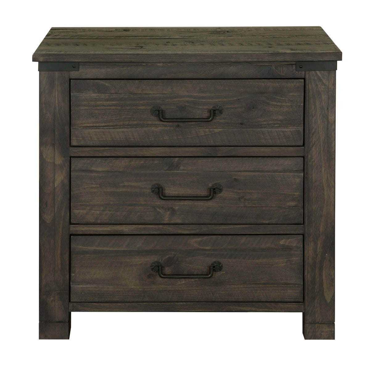 Abington - 3 Drawer Nightstand - Weathered Charcoal - Premium Accent Nightstands from Magnussen Furniture - Just $769! Shop now at brett interiors