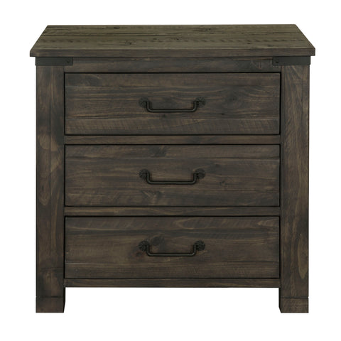Abington - 3 Drawer Nightstand - Weathered Charcoal - Premium Accent Nightstands from Magnussen Furniture - Just $769! Shop now at brett interiors