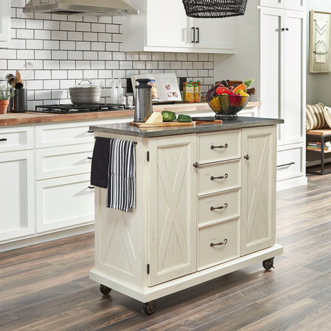 Bay Lodge - Kitchen Cart - Wood in White - Premium Bars & Bar Carts from Homestyles - Just $2107.48! Shop now at brett interiors