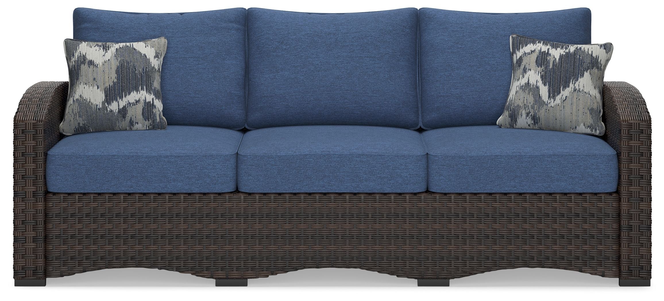 Windglow - Blue / Brown - Sofa With Cushion - Premium Sofas from Signature Design by Ashley® - Just $1130.63! Shop now at brett interiors