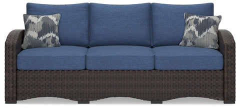 Windglow - Blue / Brown - Sofa With Cushion - Premium Sofas from Signature Design by Ashley® - Just $1130.63! Shop now at brett interiors