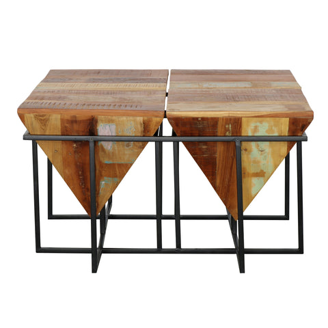 Vintage Peaks - Square Pyramid Cocktail Table - Trippton Multi - Premium Cocktail Tables from Coast2Coast Home - Just $2310! Shop now at brett interiors