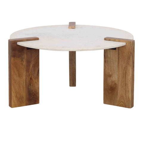 Emory - Cocktail Table - White / Natural - Premium Cocktail Tables from Coast2Coast Home - Just $1237.50! Shop now at brett interiors