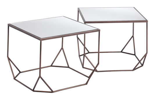 Arzon - Coffee Table Set - Bronze - Premium Table Sets from Zuo Modern - Just $925! Shop now at brett interiors